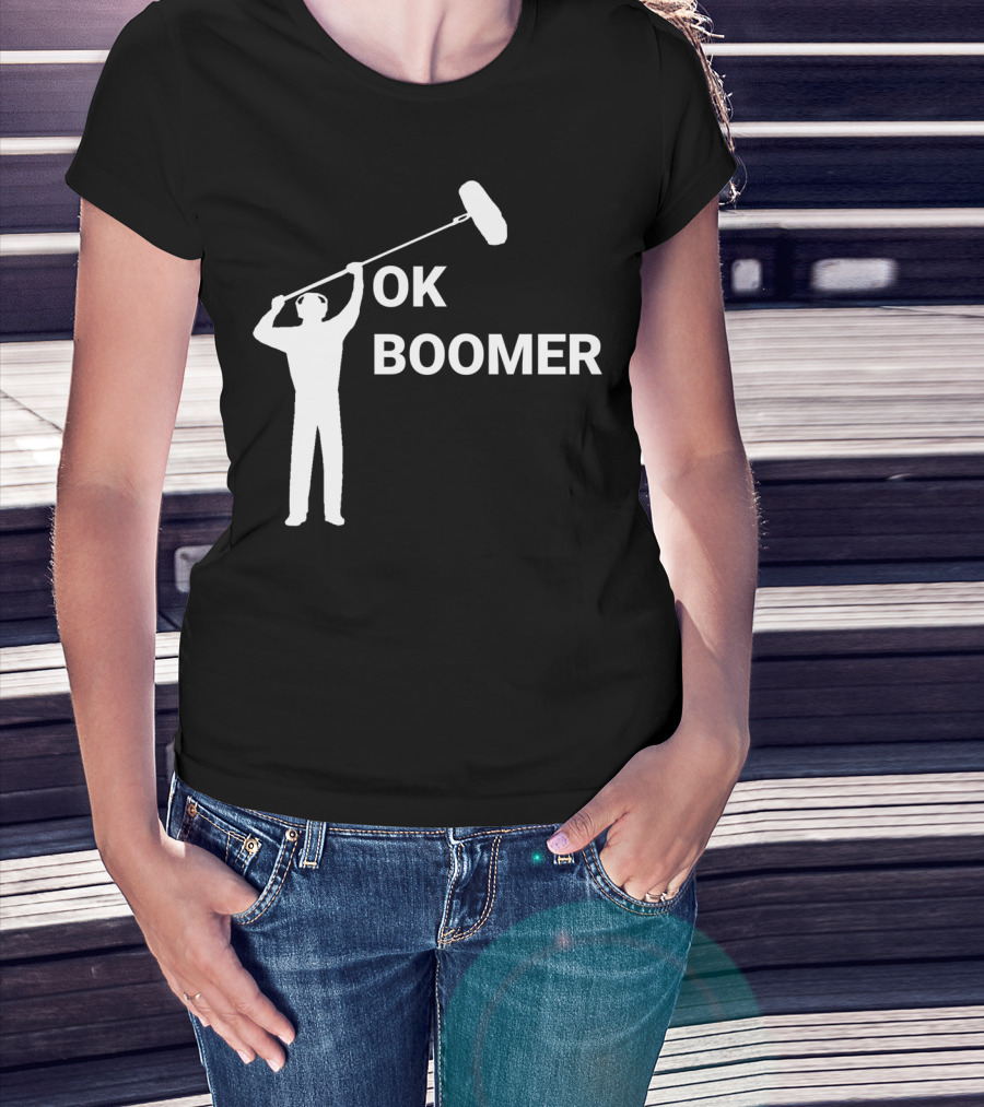 Boom Operator Ok Boomer Boom Microphone Sound T-Shirt