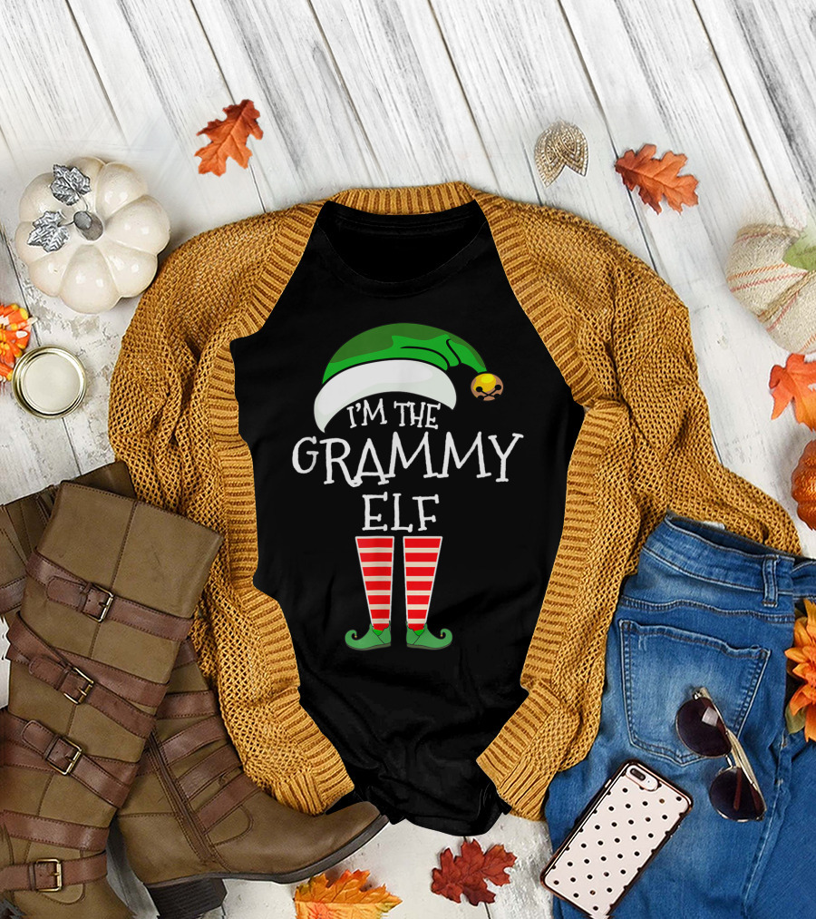Christmas Family Matching Costume I'm the Grammy Elf T-Shirt