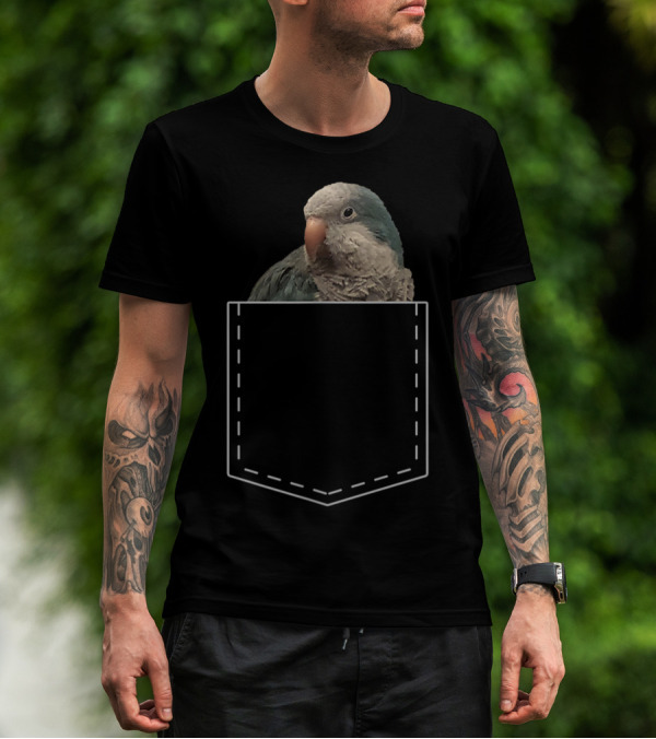 Quaker Parrot Pocket Parakeet Lover Cute Bird T-Shirt