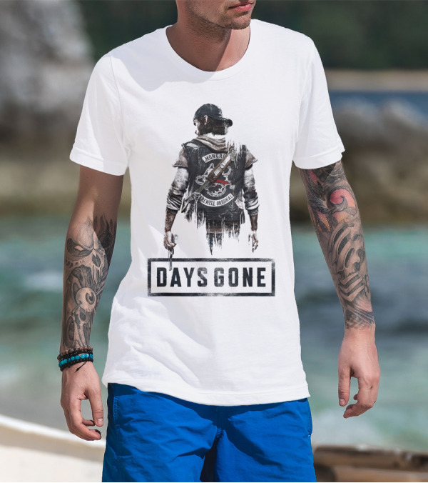 Days Gone Game Character Back View T-Shirt