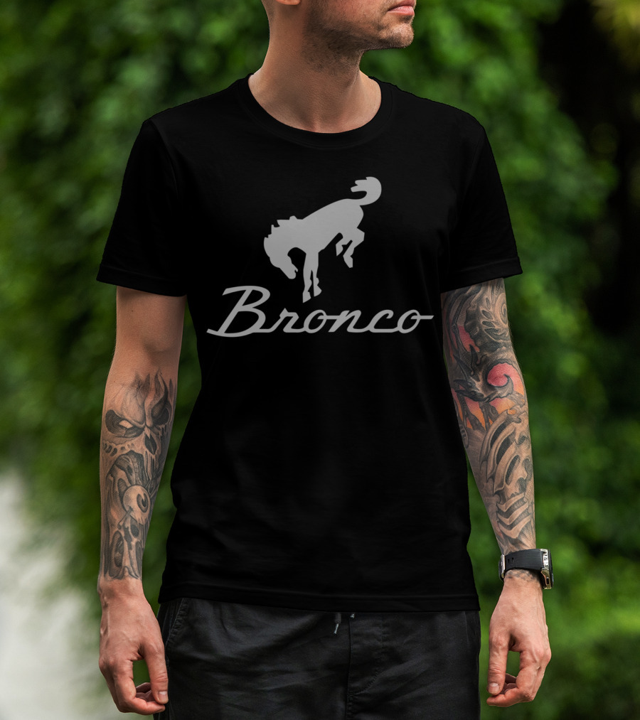 Bronco Gray Ford Iconic Horse T-Shirt