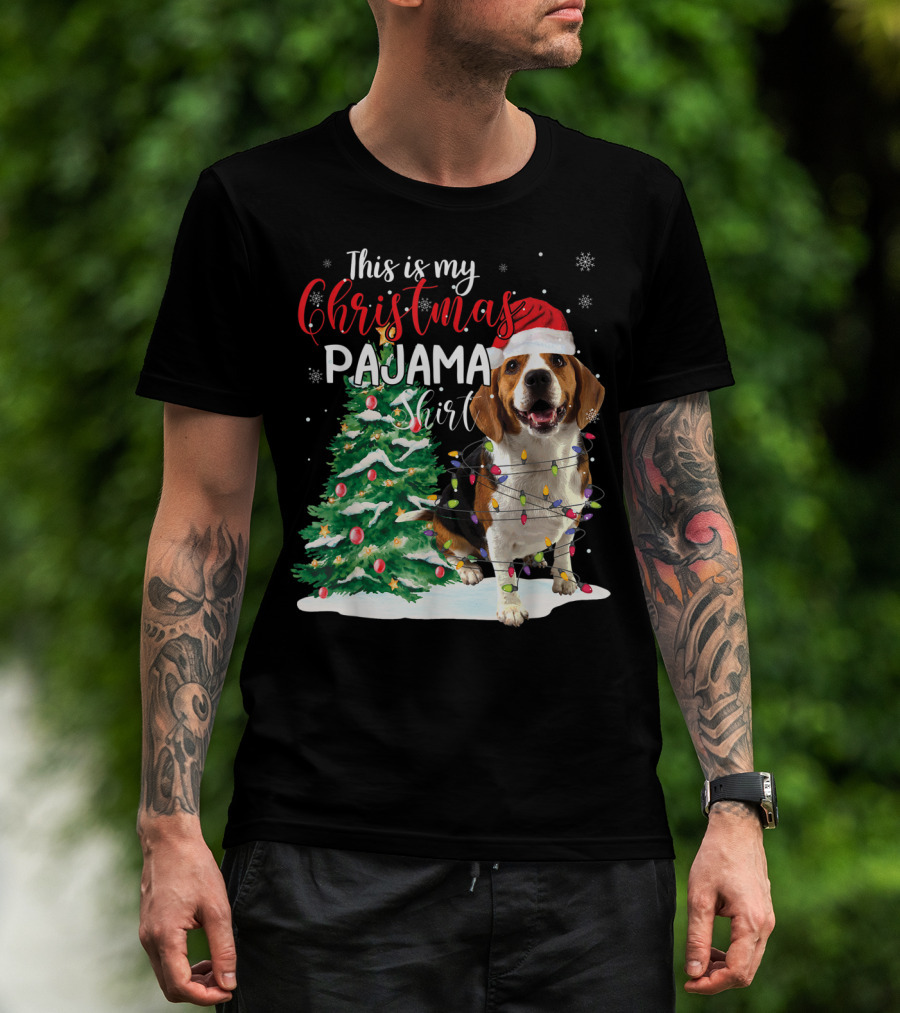 This Is My Christmas Pajama Shirt Beagle Dog T-Shirt