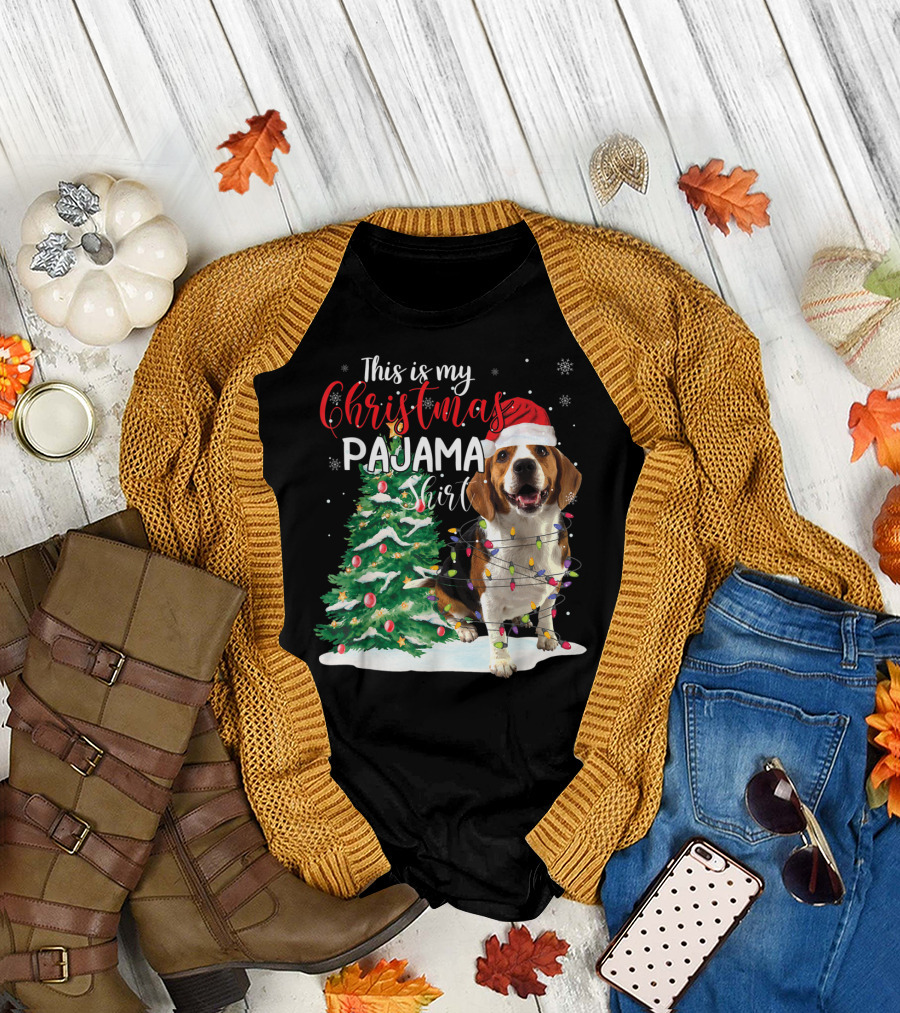 This Is My Christmas Pajama Shirt Beagle Dog T-Shirt