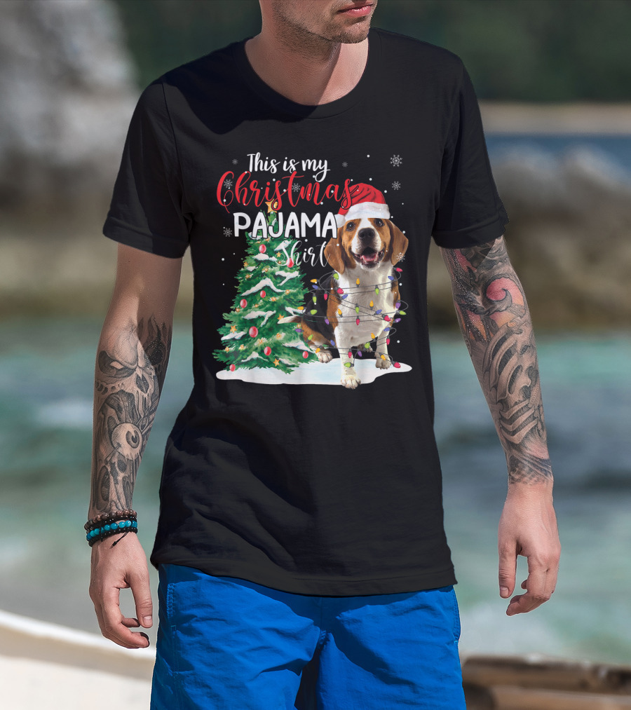 This Is My Christmas Pajama Shirt Beagle Dog T-Shirt