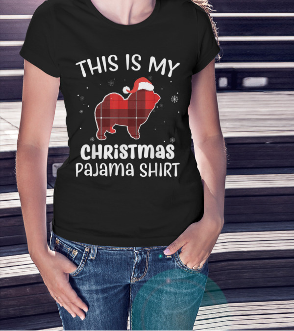 This Is My Christmas Pajama Shirt Chow Chow Dog T-Shirt