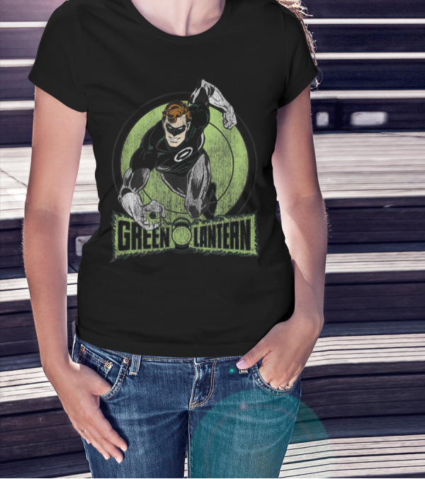 Green Lantern Dynamic Hero Inside Emblem Circle T-Shirt