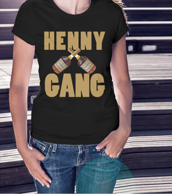 Henny Gang Hennessy Bottle Crossover T-Shirt