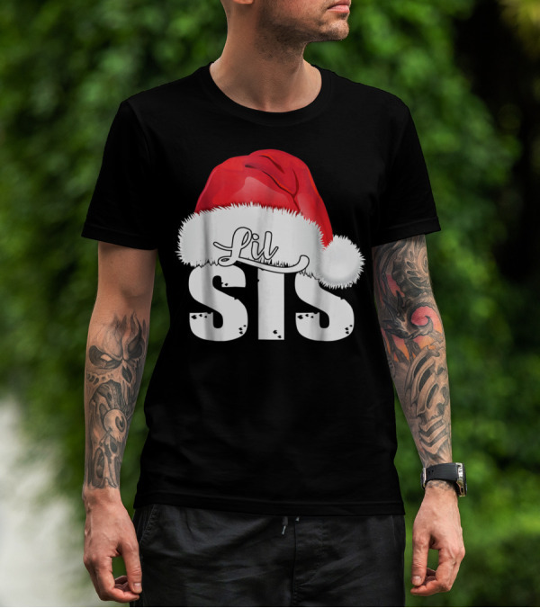Lil Sis Santa Christmas Family T-Shirt