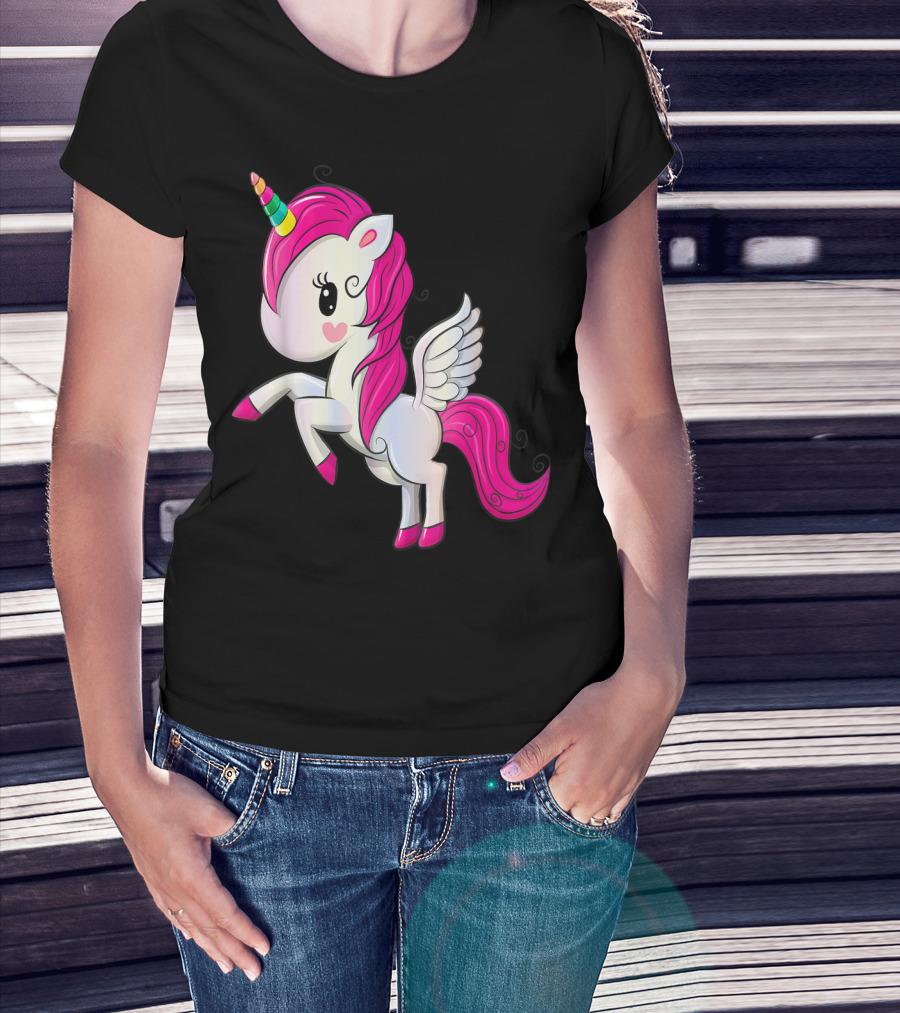 Rainbow Unicorn Birthday Girl Birthday T-Shirt