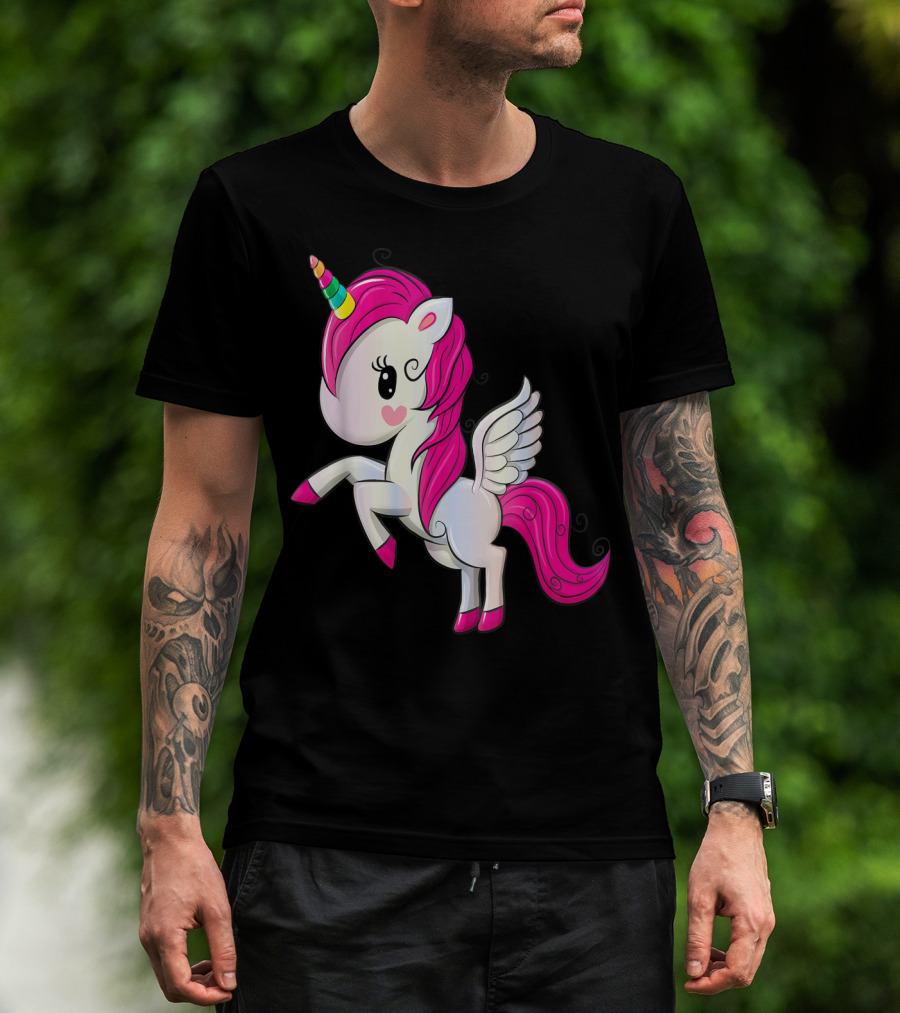 Rainbow Unicorn Birthday Girl Birthday T-Shirt