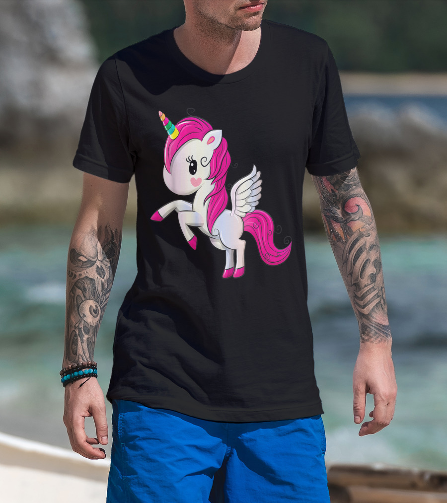 Rainbow Unicorn Birthday Girl Birthday T-Shirt