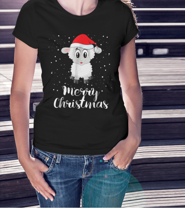 Merry Christmas Sheep Funny Christmas Matching Family Group T-Shirt