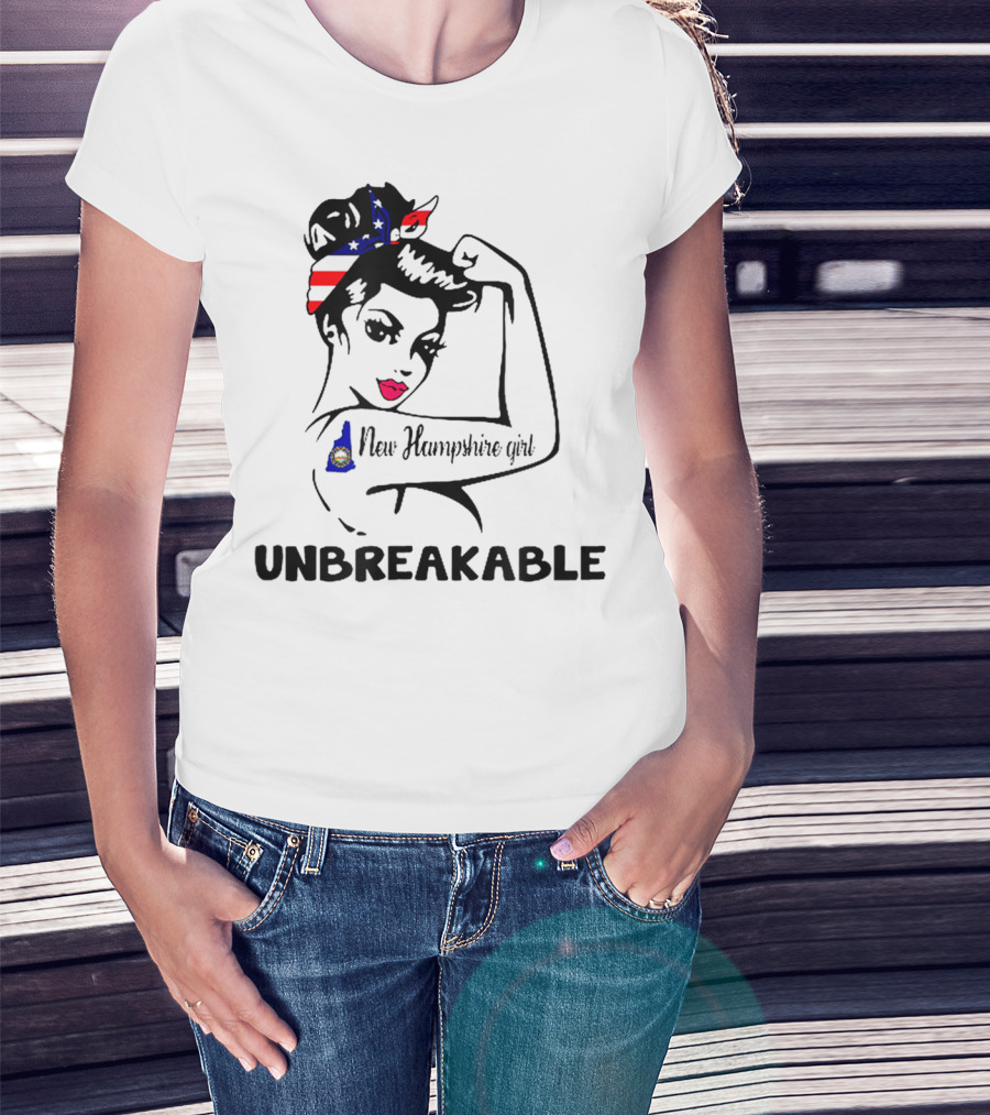 New Hampshire Girl Unbreakable Vintage Patriotic T-Shirt