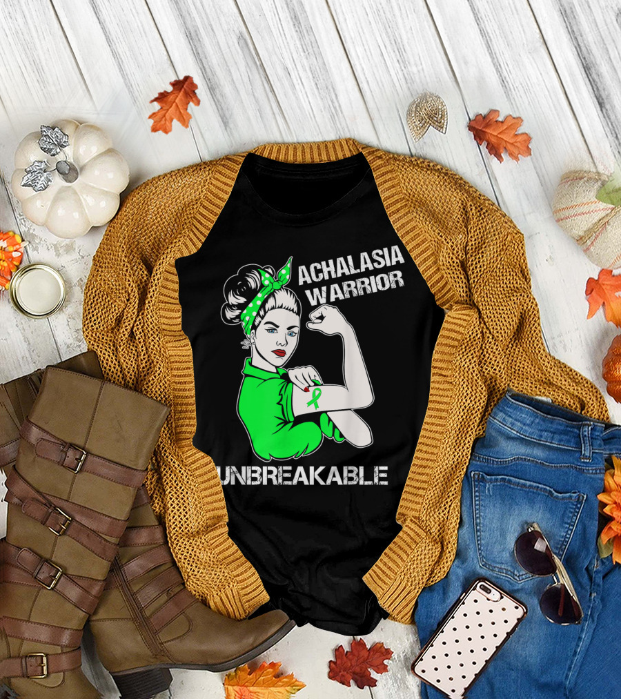 Achalasia Warrior Unbreakable Strong Woman Rosie T-Shirt