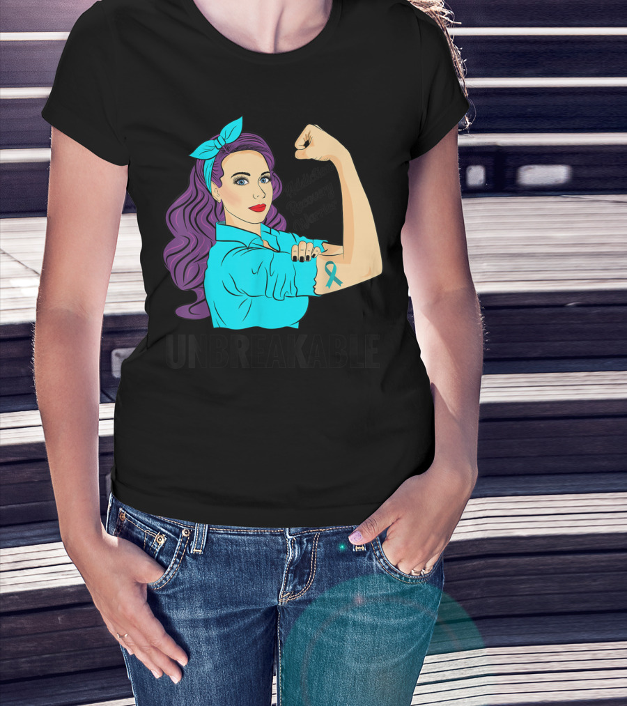 Addiction Recovery Warrior Unbreakable Empowerment Tattoo T-Shirt