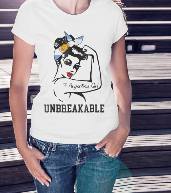 Argentina Girl Unbreakable Strong Iconic Pose T-Shirt