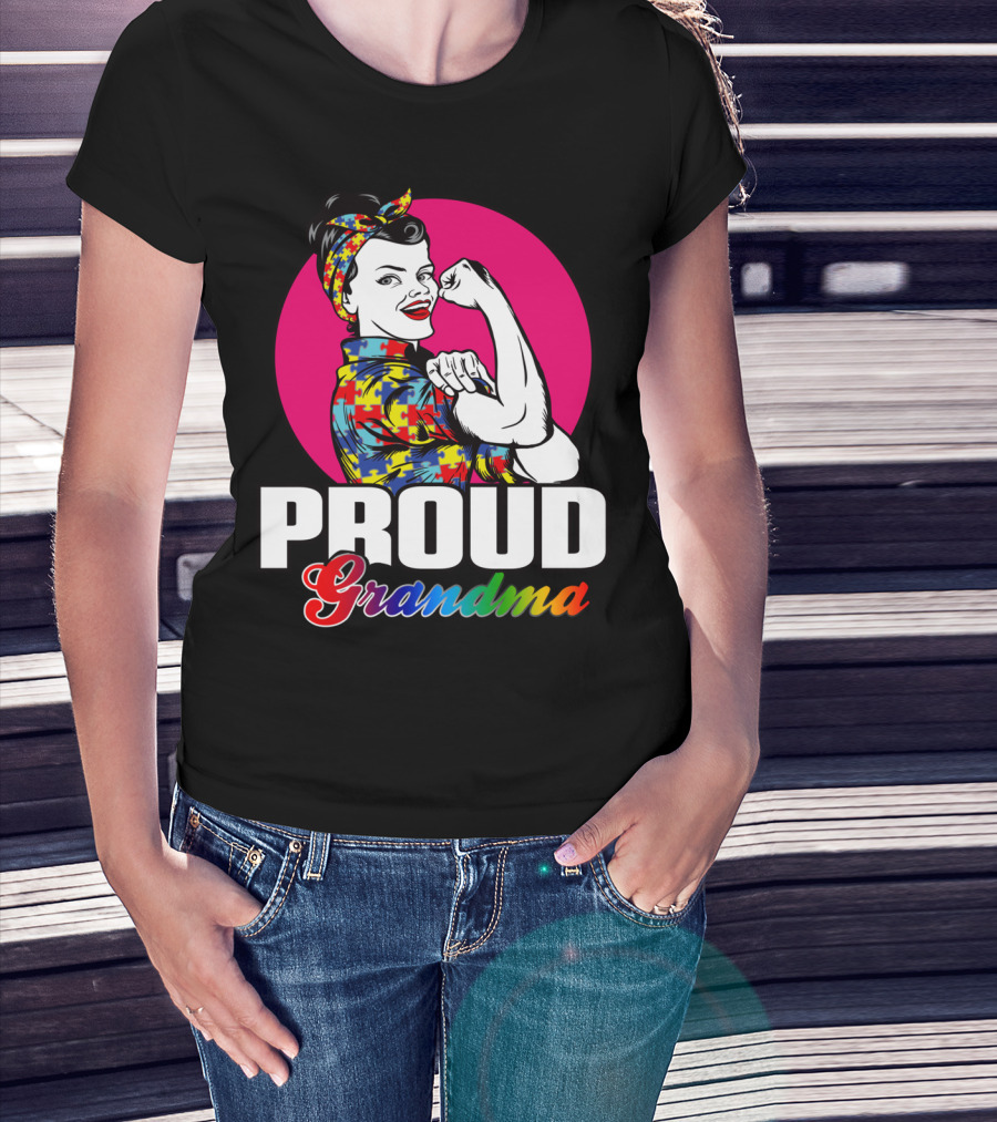 Proud Grandma Unbreakable Autism Awareness T-Shirt