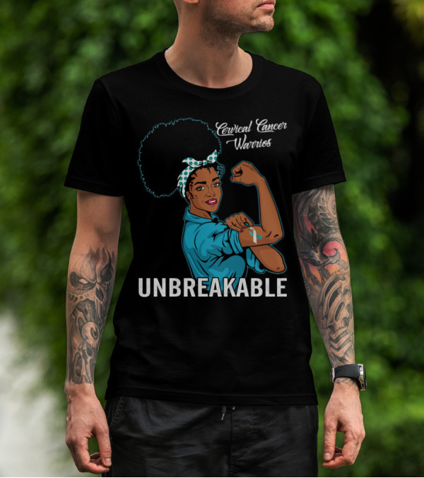 Unbreakable Black Women Cervical Cancer Warriors T-Shirt