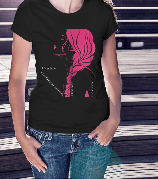 Breast Cancer Fighter Unbreakable Warrior T-Shirt