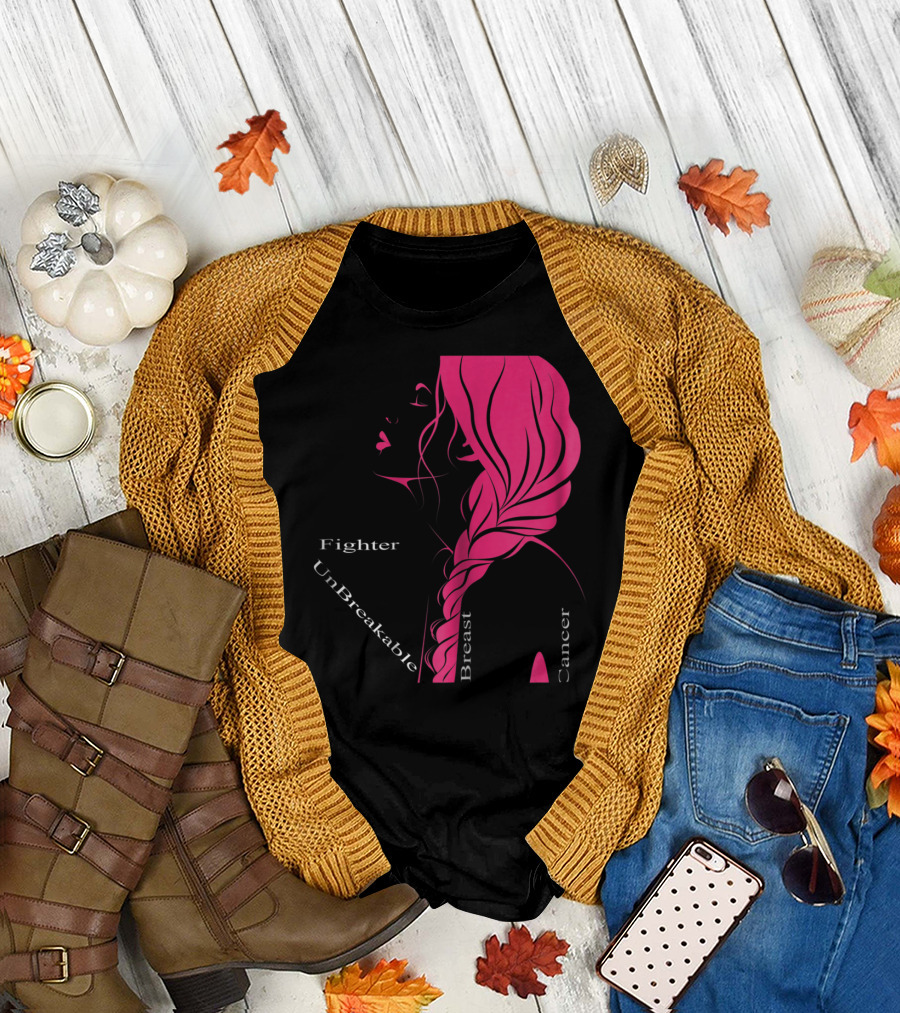 Breast Cancer Fighter Unbreakable Warrior T-Shirt