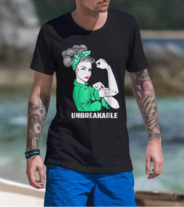 Cerebral Palsy Mom Unbreakable Awareness Rosie The Riveter T-Shirt