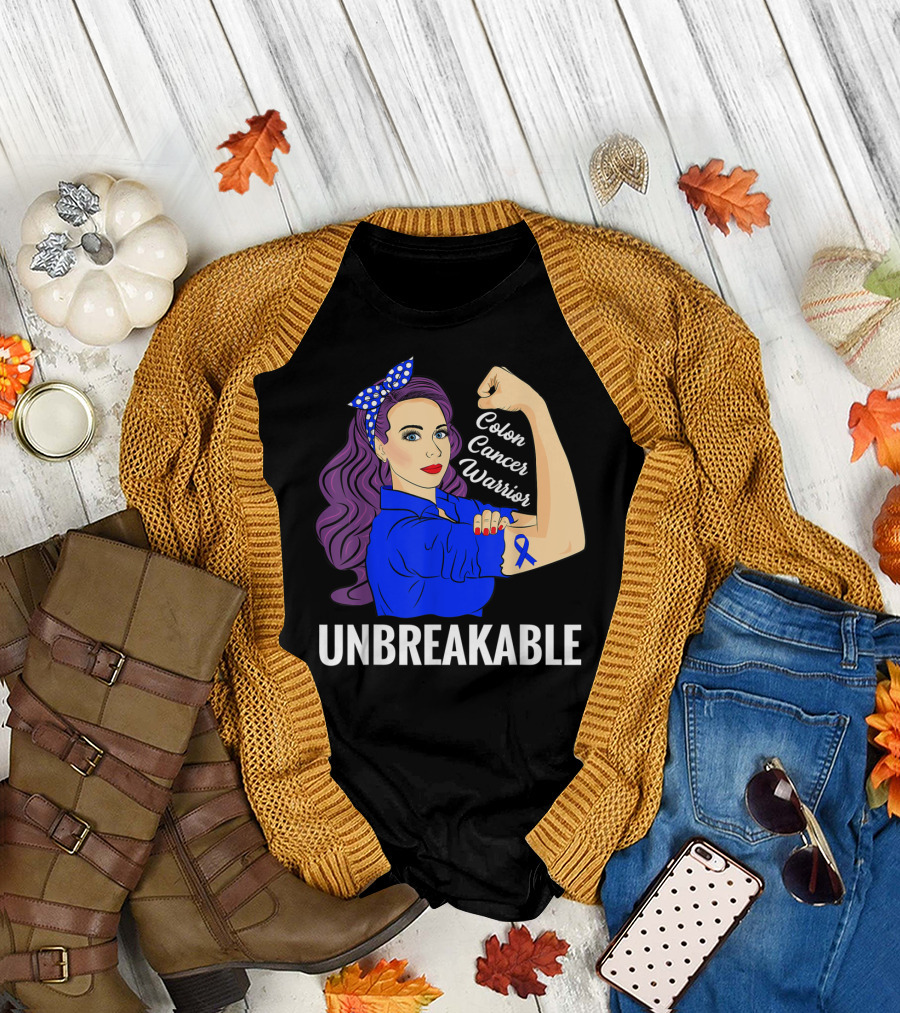 Unbreakable Colon Cancer Warrior Rosie T-Shirt