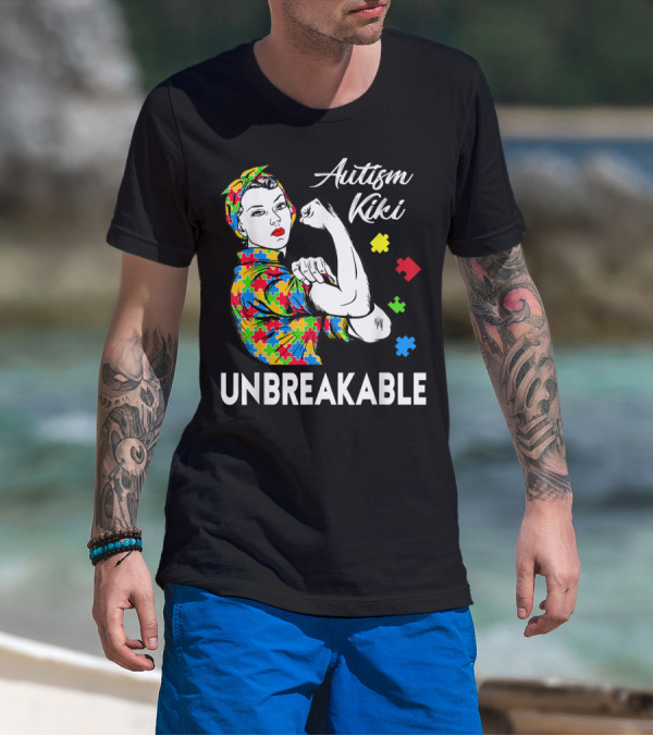 Autism Kiki Unbreakable Puzzle Piece Awareness Iconic T-Shirt