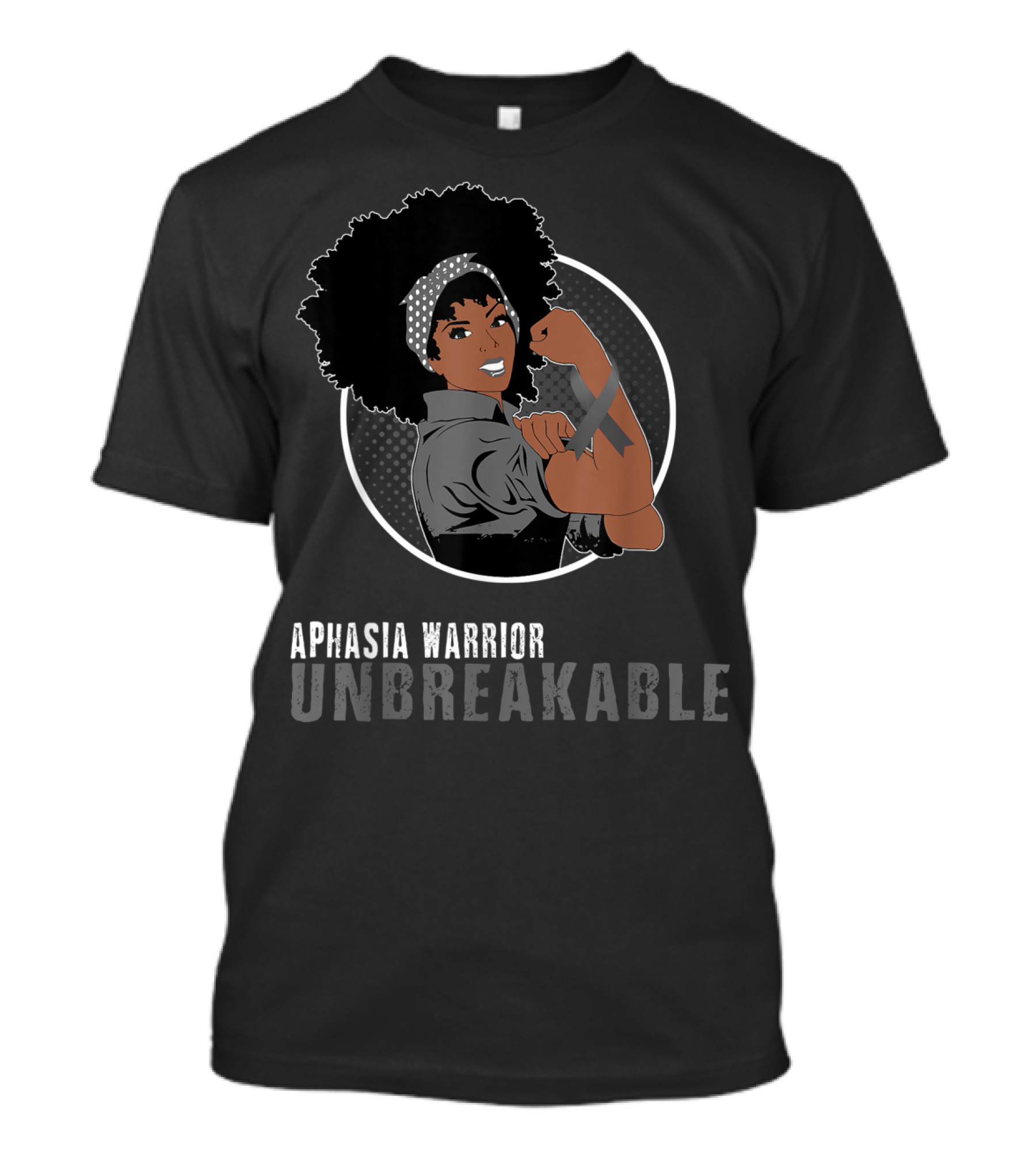 Aphasia Warrior Unbreakable Black Girl Empowerment T-Shirt
