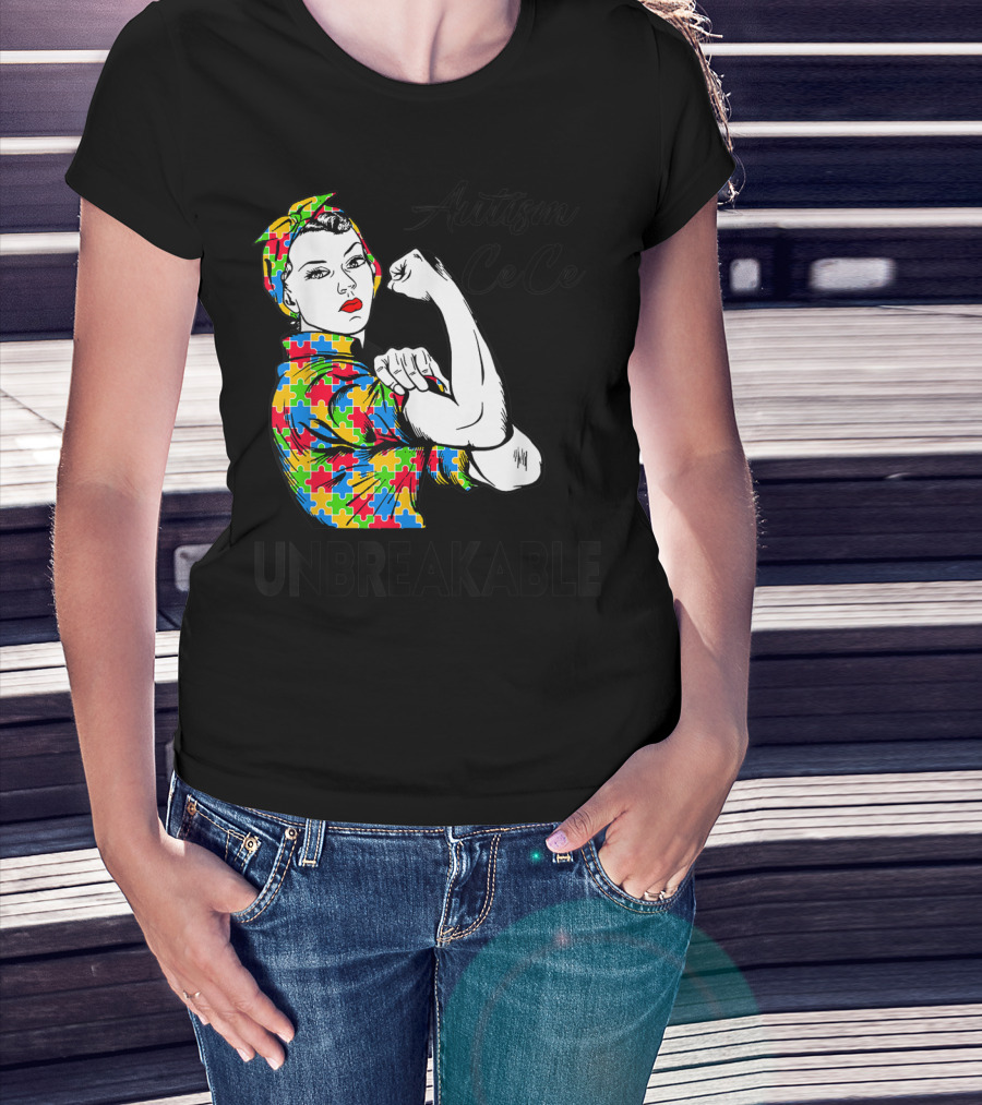 Autism Cece Unbreakable Puzzle Pattern Awareness T-Shirt