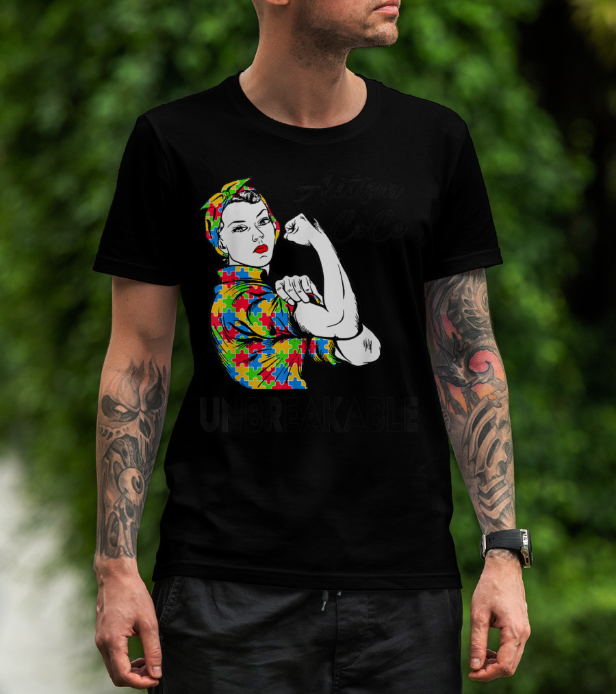 Autism Cece Unbreakable Puzzle Pattern Awareness T-Shirt