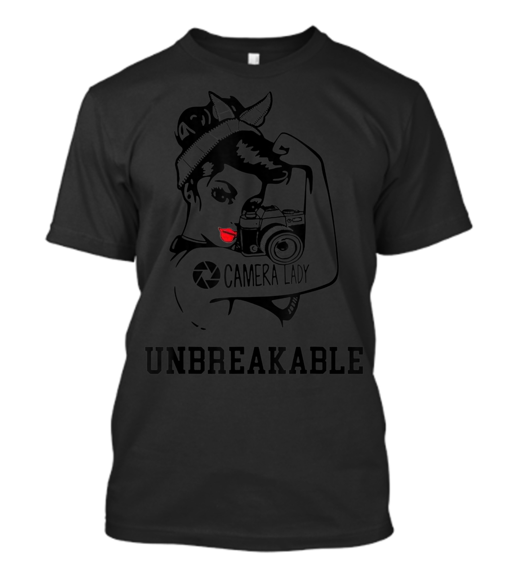 Camera Lady Unbreakable Iconic Femme Strength T-Shirt