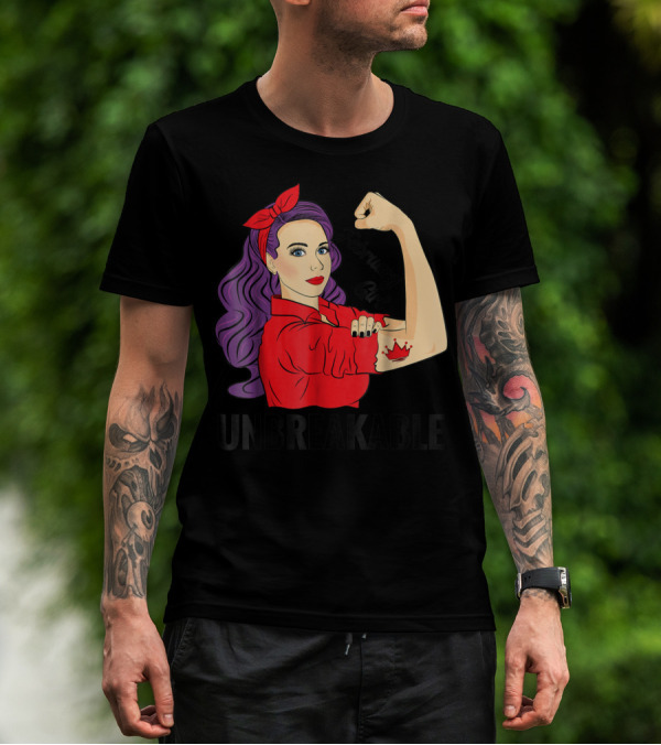 February Girl Unbreakable With Crown Tattoo Retro T-Shirt