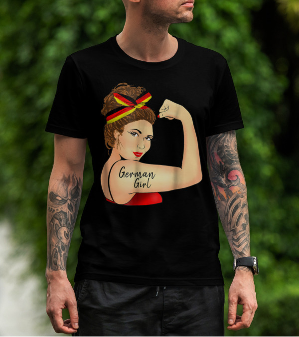 German Girl Unbreakable Rosie The Riveter Empowerment T-Shirt