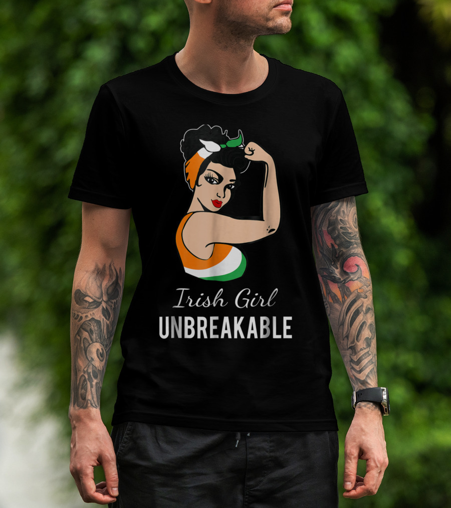 Irish Girl Unbreakable Strong Woman Empowerment T-Shirt