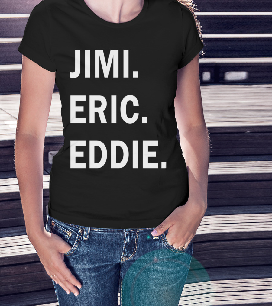 Guitar Gods Jimi Eric Eddie Musician Legends T-Shirt