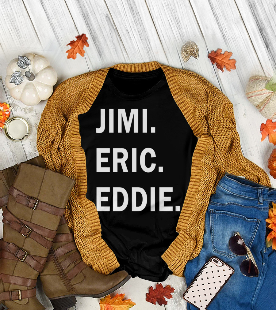 Guitar Gods Jimi Eric Eddie Musician Legends T-Shirt