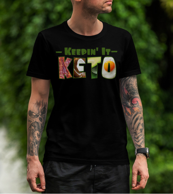 Keepin It Keto Diet Bacon Avocado Egg Breakfast T-Shirt