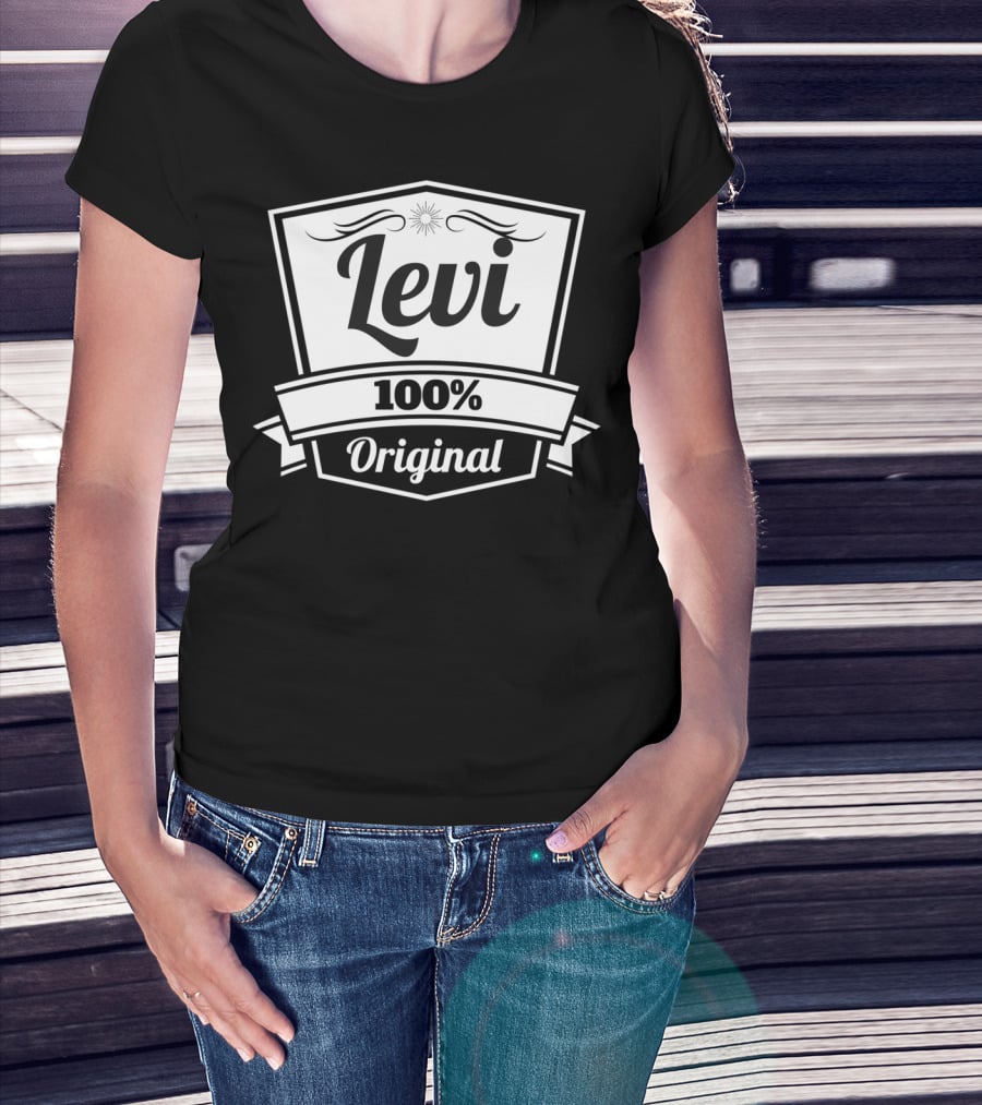 Levi 100 Percent Original Personalized Name Birthday T-Shirt
