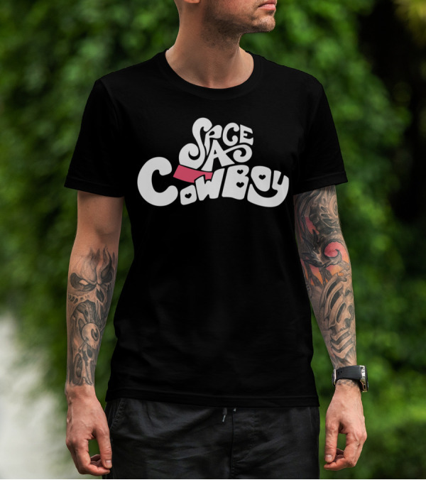 Space Cowboy Retro Typography T-Shirt