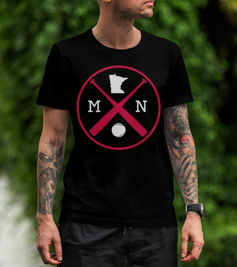 Minnesota MN Baseball Bats Mpls Stp Team Iconic T-Shirt