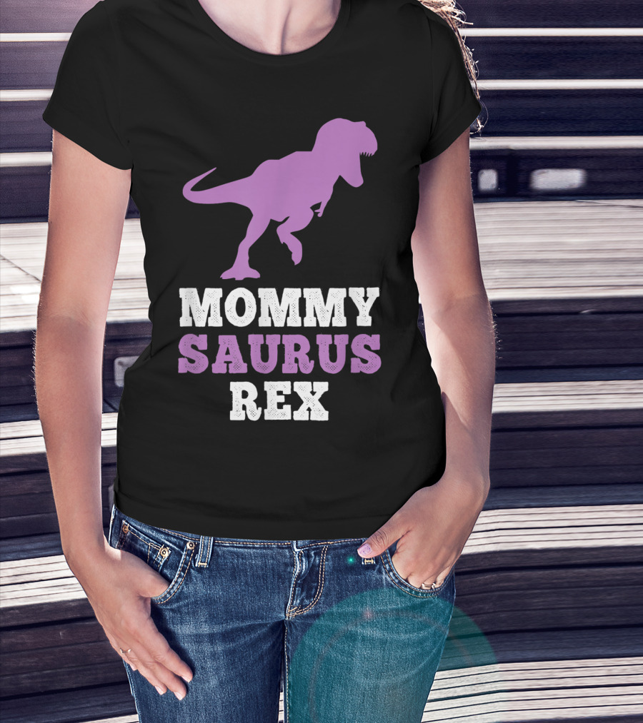 Mommysaurus Rex Purple Dinosaur Mother's Day Humor T-Shirt