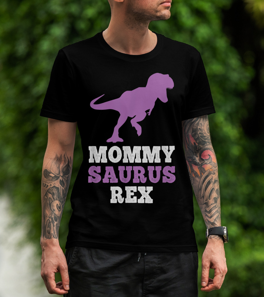 Mommysaurus Rex Purple Dinosaur Mother's Day Humor T-Shirt