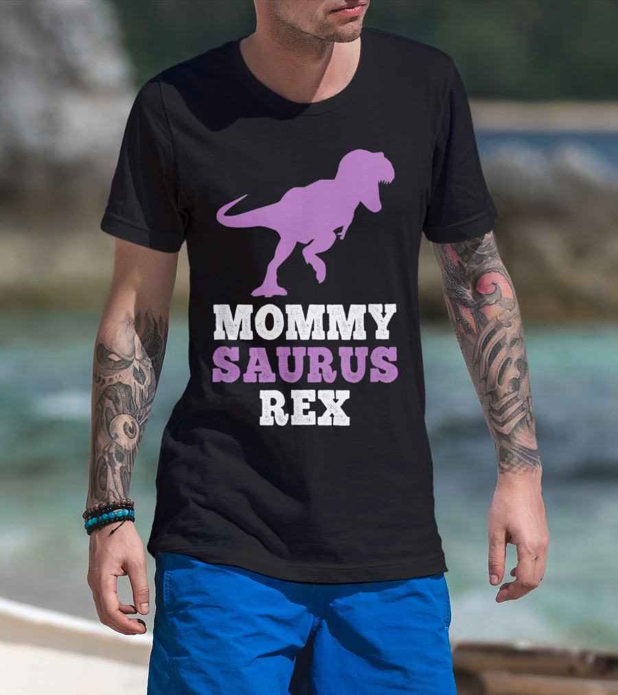 Mommysaurus Rex Purple Dinosaur Mother's Day Humor T-Shirt