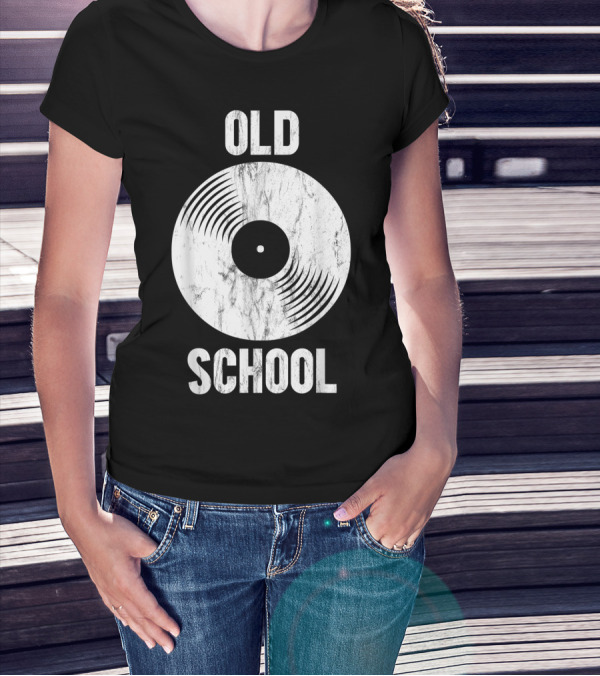 Old School Vinyl Record Retro Music Style Vintage Look T-Shirt