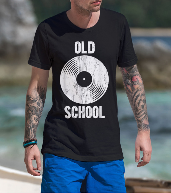Old School Vinyl Record Retro Music Style Vintage Look T-Shirt