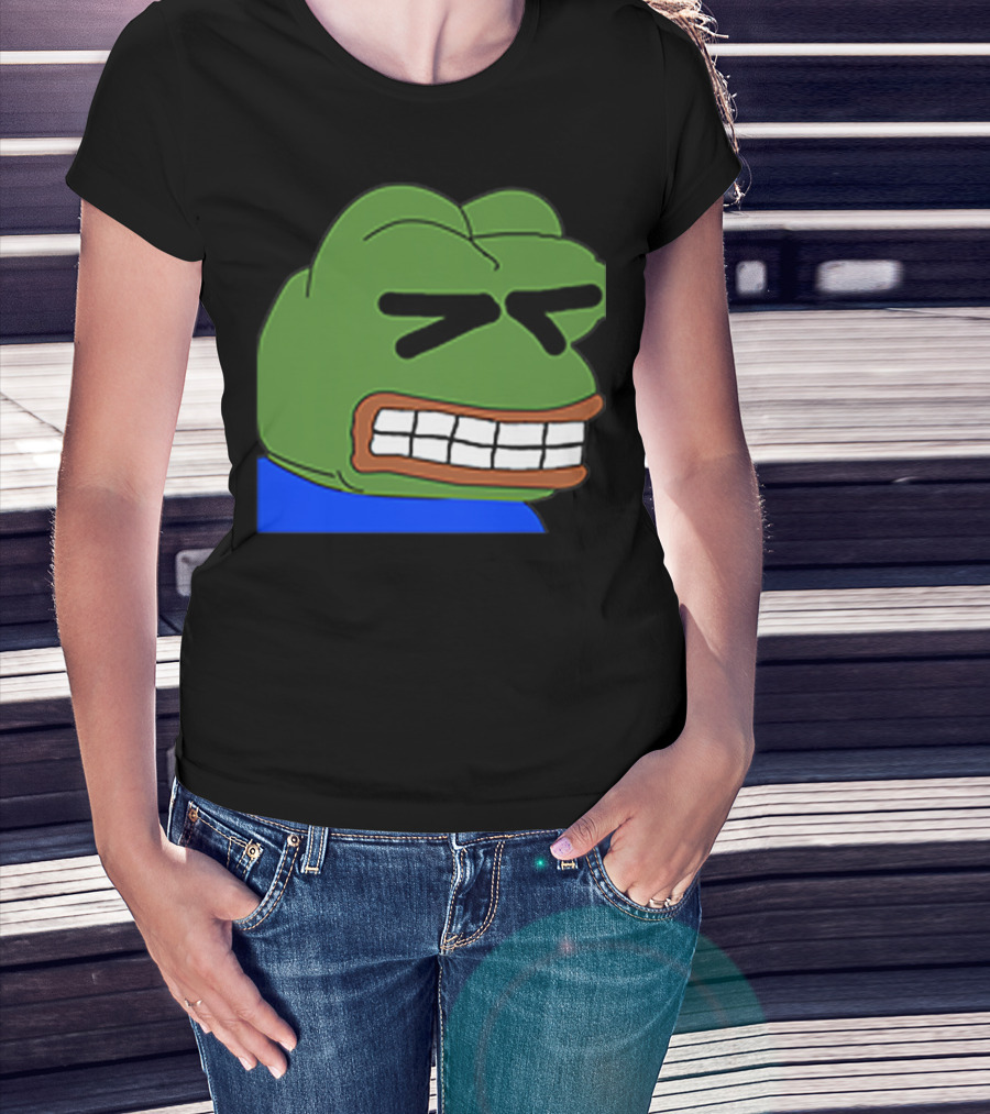 Pepepains Meme Frog Expression Emote T-Shirt