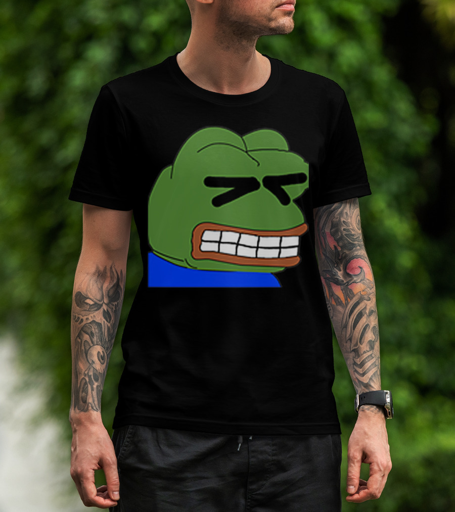 Pepepains Meme Frog Expression Emote T-Shirt