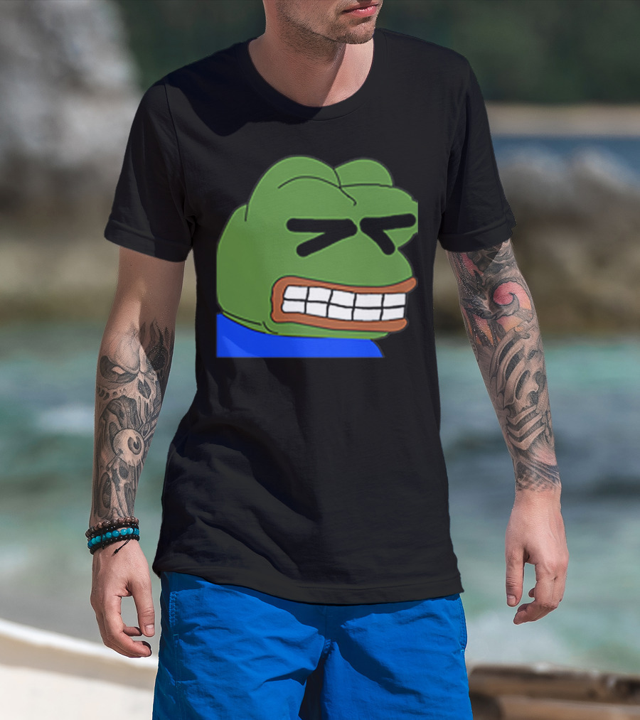 Pepepains Meme Frog Expression Emote T-Shirt