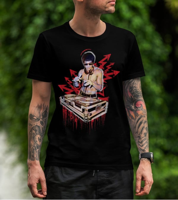 Psycho Bruce Martial Arts DJ Music Lover T-Shirt
