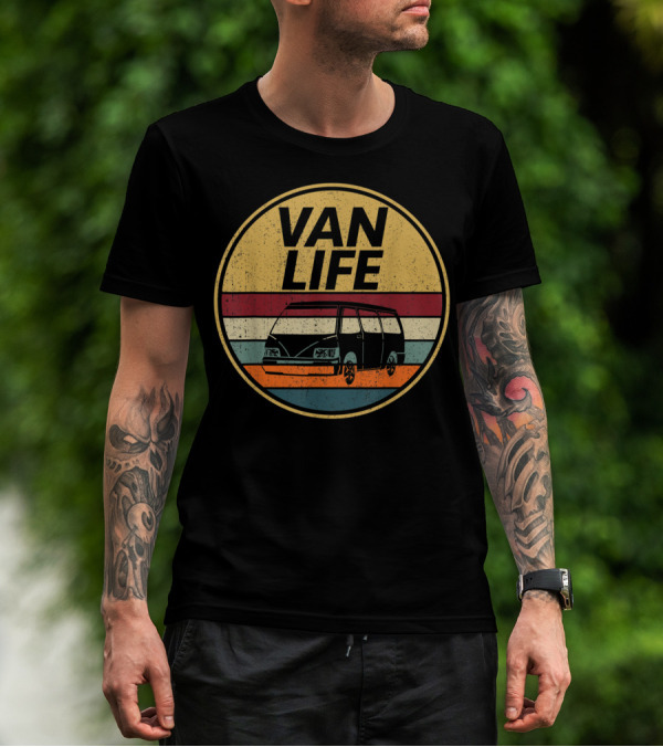 Van Life Retro Camper Vintage Vanlife Adventure T-Shirt